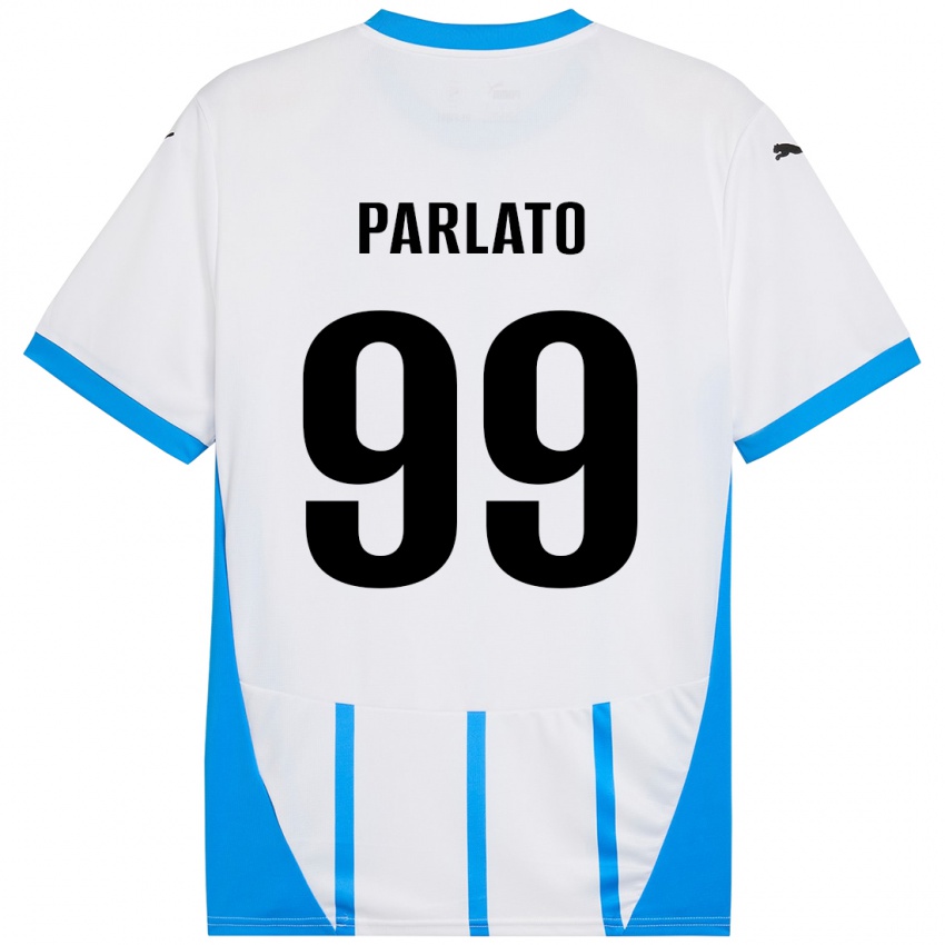 Lapset Claudio Parlato #99 Valkoinen Sininen Vieraspaita 2024/25 Lyhythihainen Paita T-Paita