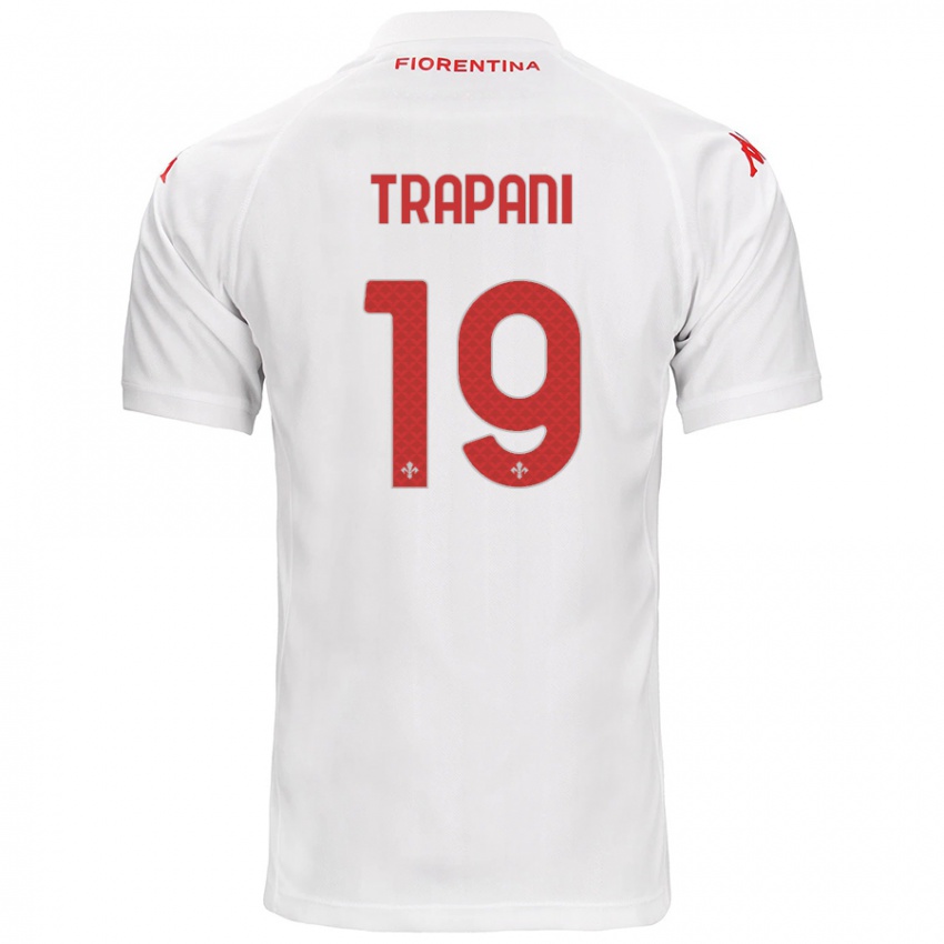 Lapset Niccolò Trapani #19 Valkoinen Vieraspaita 2024/25 Lyhythihainen Paita T-Paita