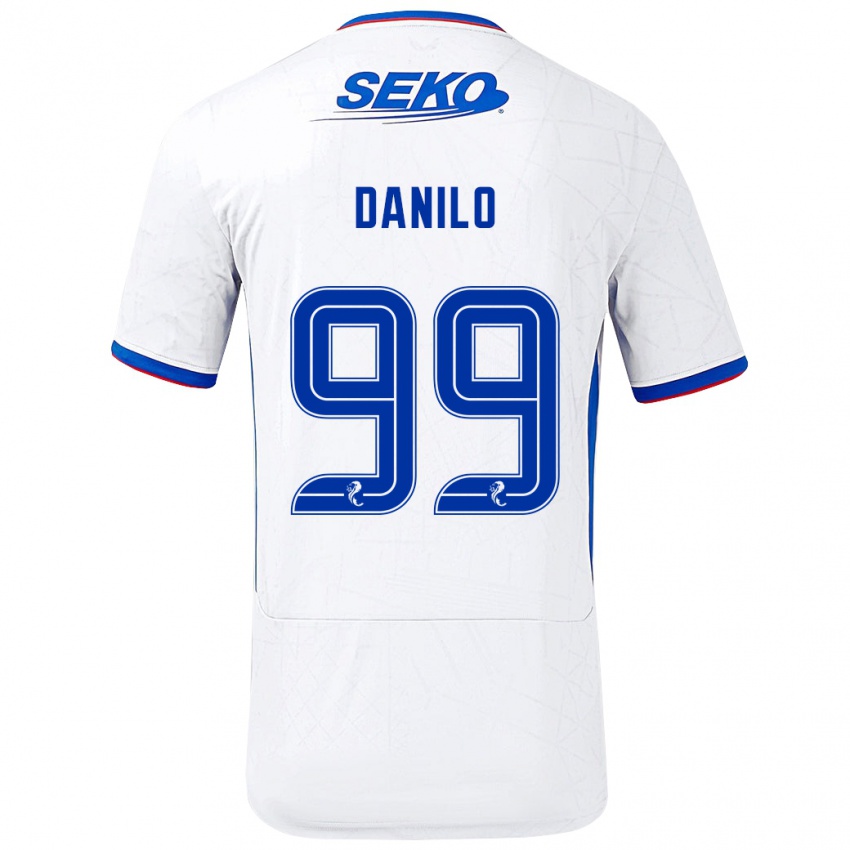 Lapset Danilo #99 Valkoinen Sininen Vieraspaita 2024/25 Lyhythihainen Paita T-Paita