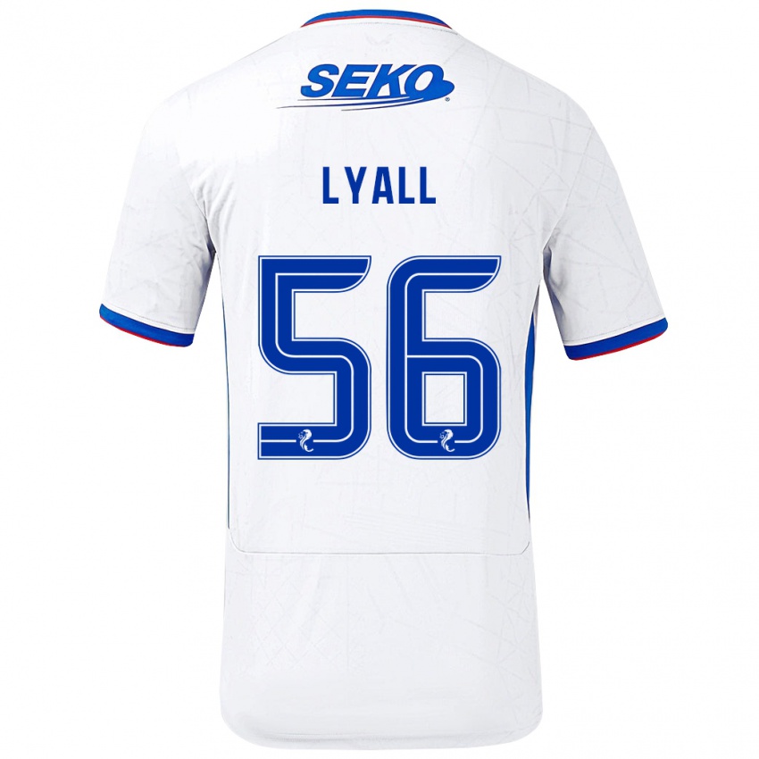 Lapset Arron Lyall #56 Valkoinen Sininen Vieraspaita 2024/25 Lyhythihainen Paita T-Paita