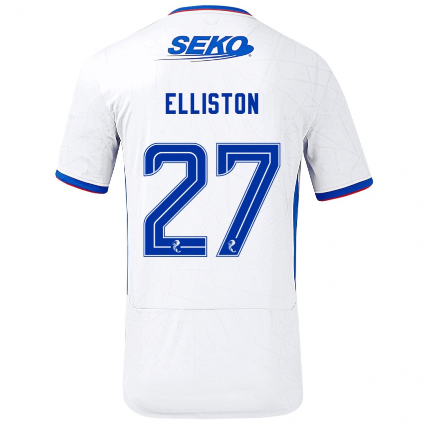 Lapset Maddie Elliston #27 Valkoinen Sininen Vieraspaita 2024/25 Lyhythihainen Paita T-Paita