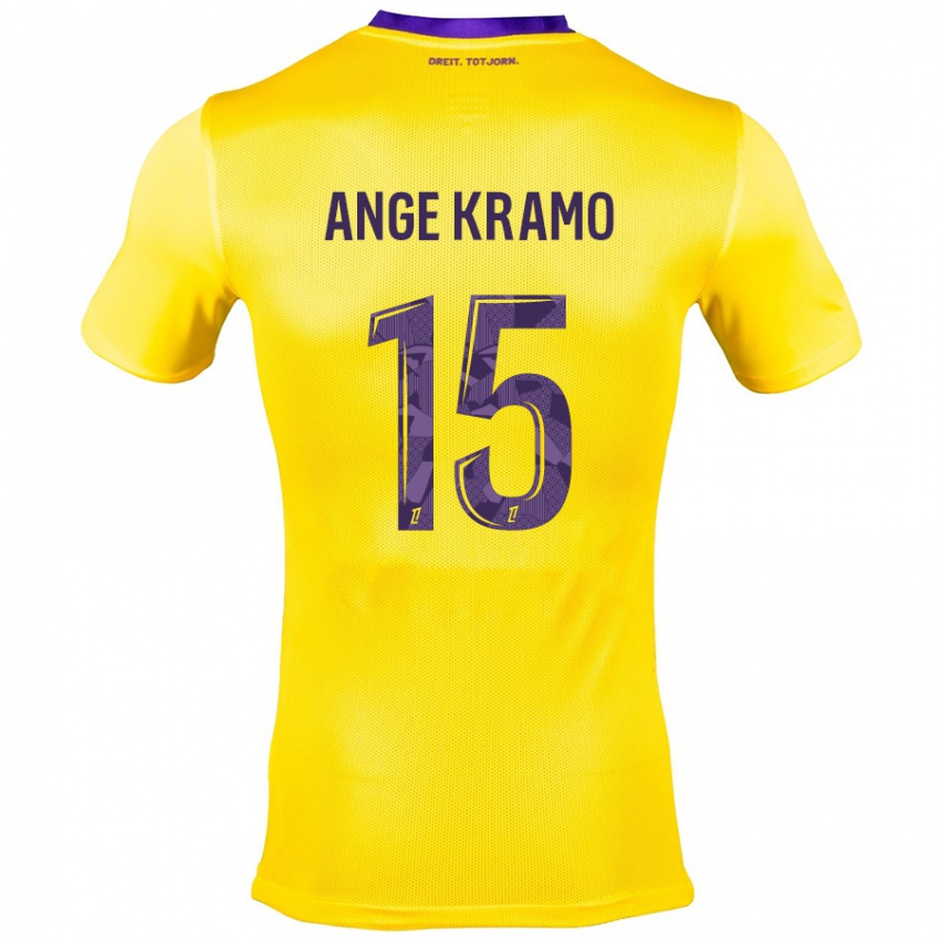 Lapset Marie Ange Kramo #15 Keltainen Violetti Vieraspaita 2024/25 Lyhythihainen Paita T-Paita