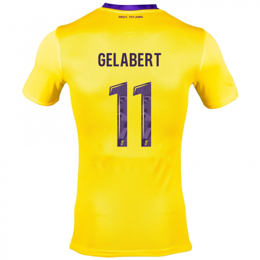 Lapset César Gelabert #11 Keltainen Violetti Vieraspaita 2024/25 Lyhythihainen Paita T-Paita