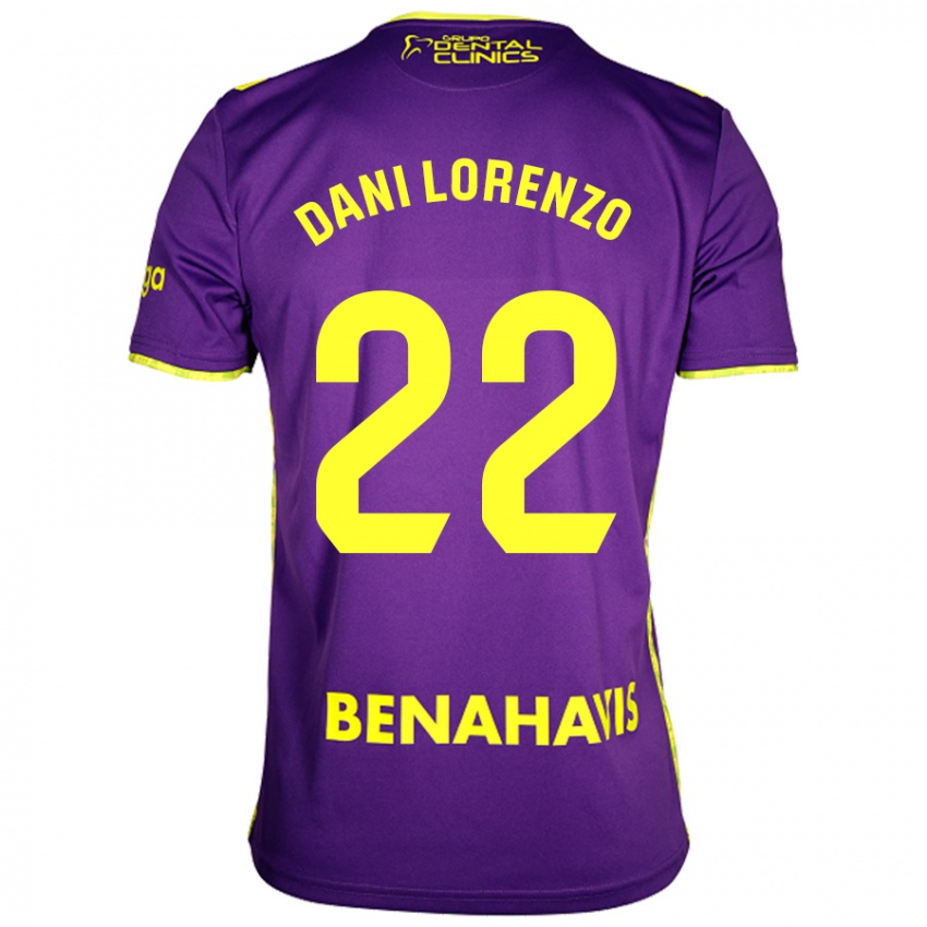 Lapset Dani Lorenzo #22 Violetti Keltainen Vieraspaita 2024/25 Lyhythihainen Paita T-Paita