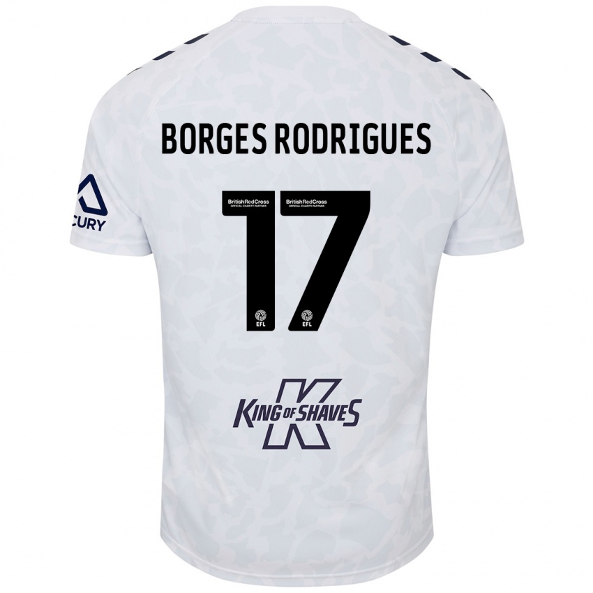 Lapset Raphael Borges Rodrigues #17 Valkoinen Vieraspaita 2024/25 Lyhythihainen Paita T-Paita