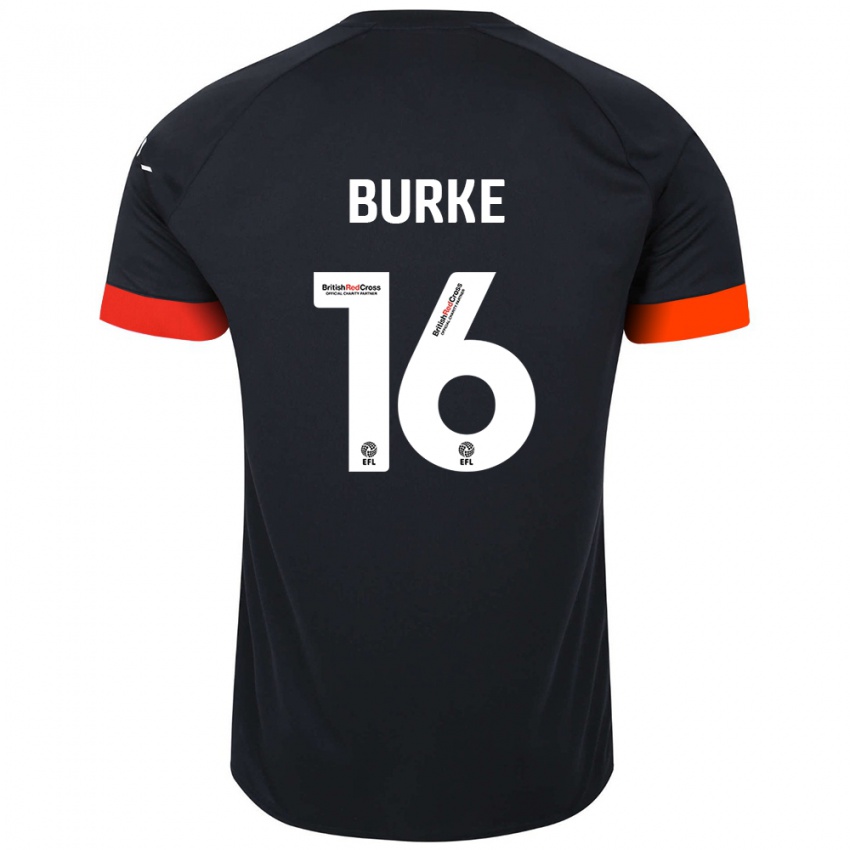 Lapset Reece Burke #16 Musta Oranssi Vieraspaita 2024/25 Lyhythihainen Paita T-Paita