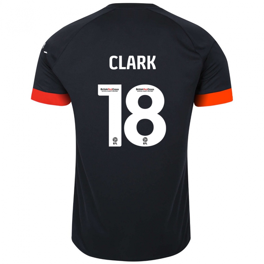 Lapset Jordan Clark #18 Musta Oranssi Vieraspaita 2024/25 Lyhythihainen Paita T-Paita