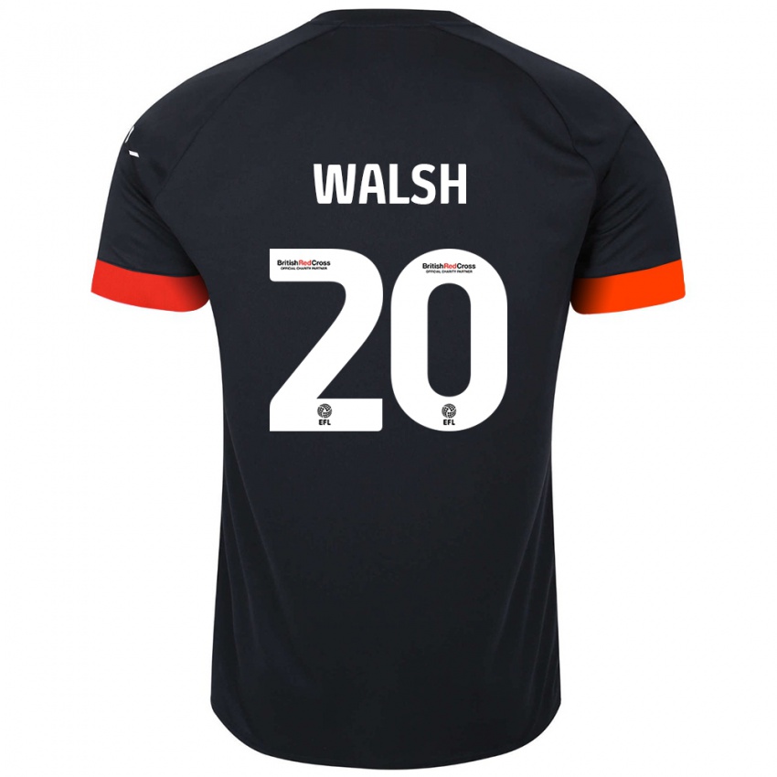 Lapset Liam Walsh #20 Musta Oranssi Vieraspaita 2024/25 Lyhythihainen Paita T-Paita