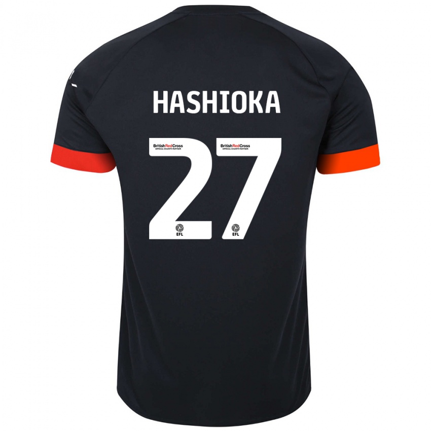 Lapset Daiki Hashioka #27 Musta Oranssi Vieraspaita 2024/25 Lyhythihainen Paita T-Paita