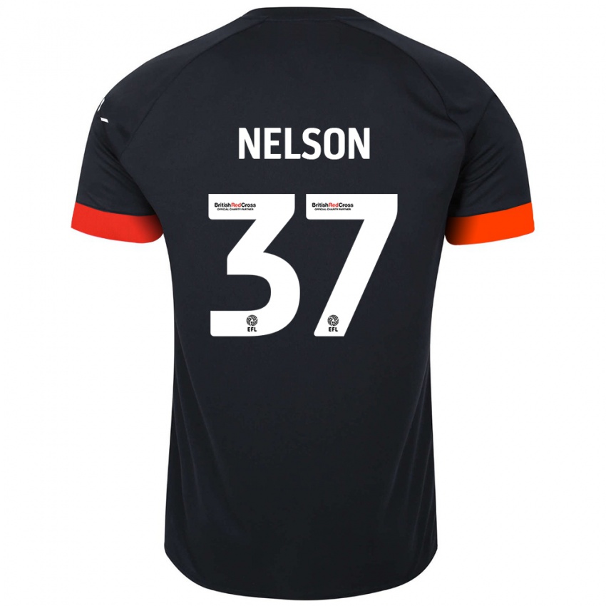 Lapset Zack Nelson #37 Musta Oranssi Vieraspaita 2024/25 Lyhythihainen Paita T-Paita