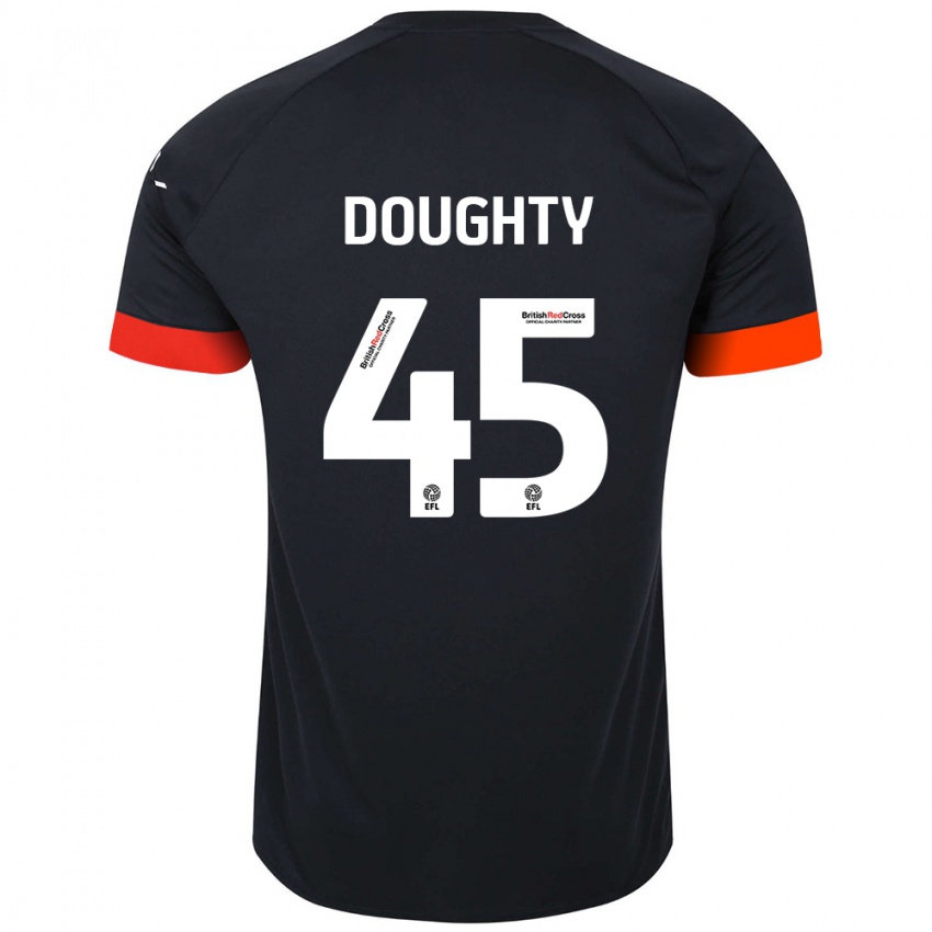 Lapset Alfie Doughty #45 Musta Oranssi Vieraspaita 2024/25 Lyhythihainen Paita T-Paita