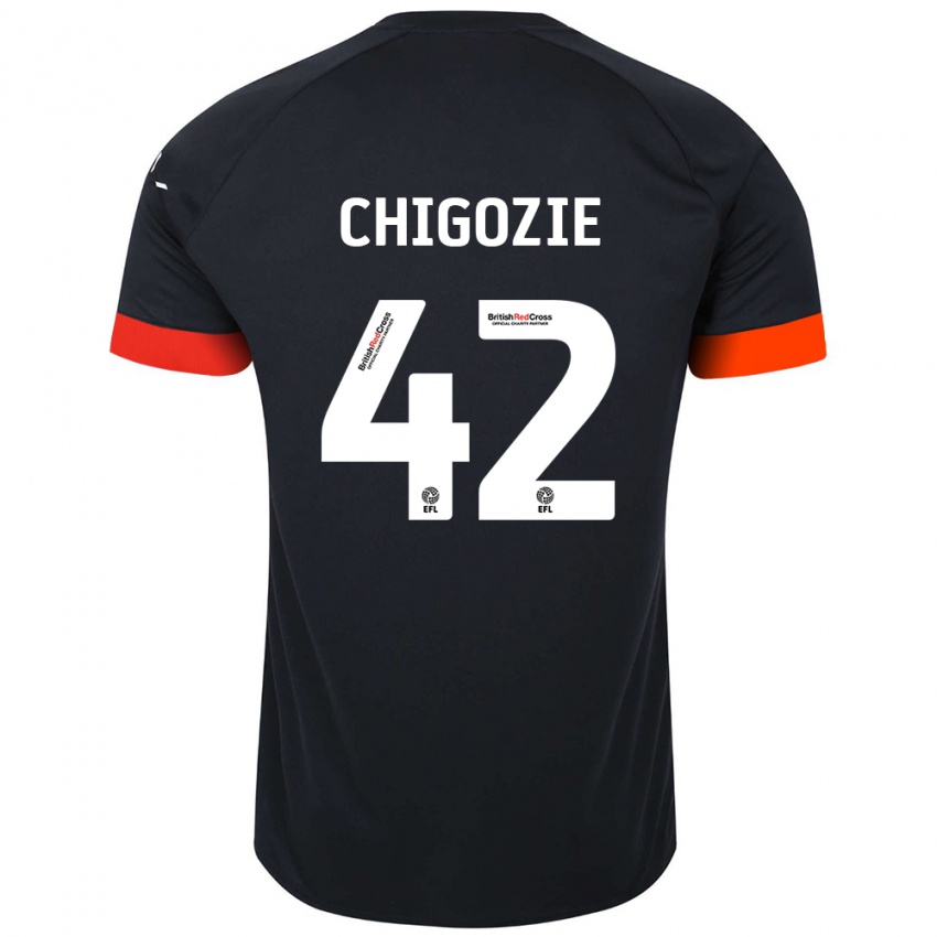 Lapset Christian Chigozie #42 Musta Oranssi Vieraspaita 2024/25 Lyhythihainen Paita T-Paita