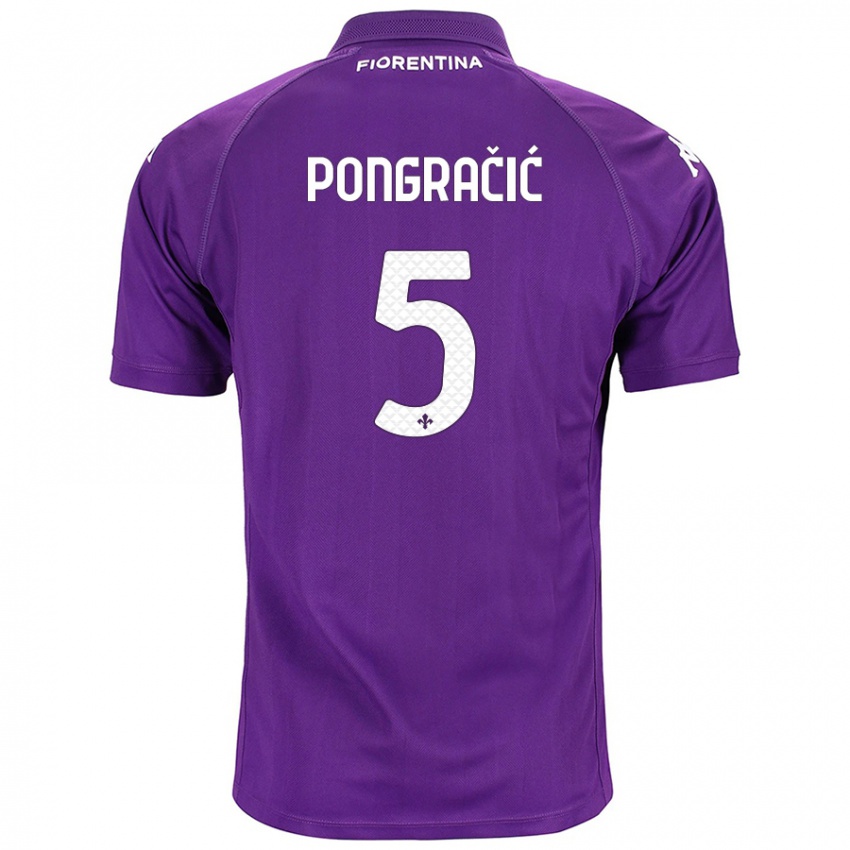 Miesten Marin Pongračić #5 Violetti Kotipaita 2024/25 Lyhythihainen Paita T-Paita