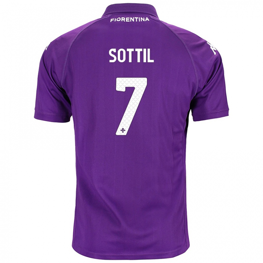 Miesten Riccardo Sottil #7 Violetti Kotipaita 2024/25 Lyhythihainen Paita T-Paita