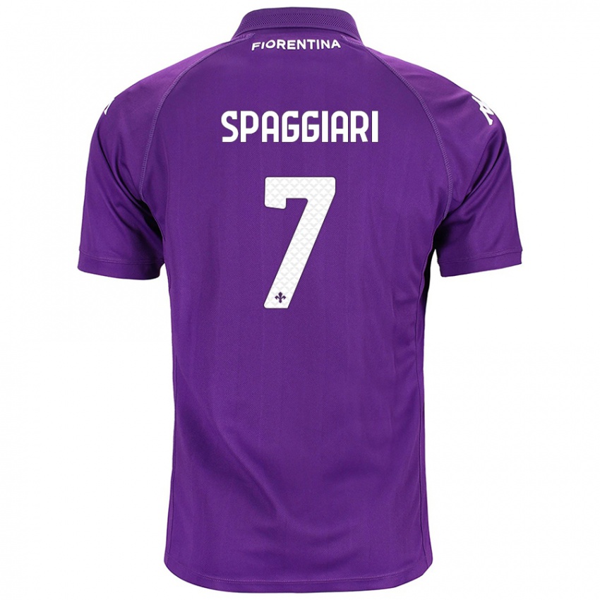 Miesten Riccardo Spaggiari #7 Violetti Kotipaita 2024/25 Lyhythihainen Paita T-Paita