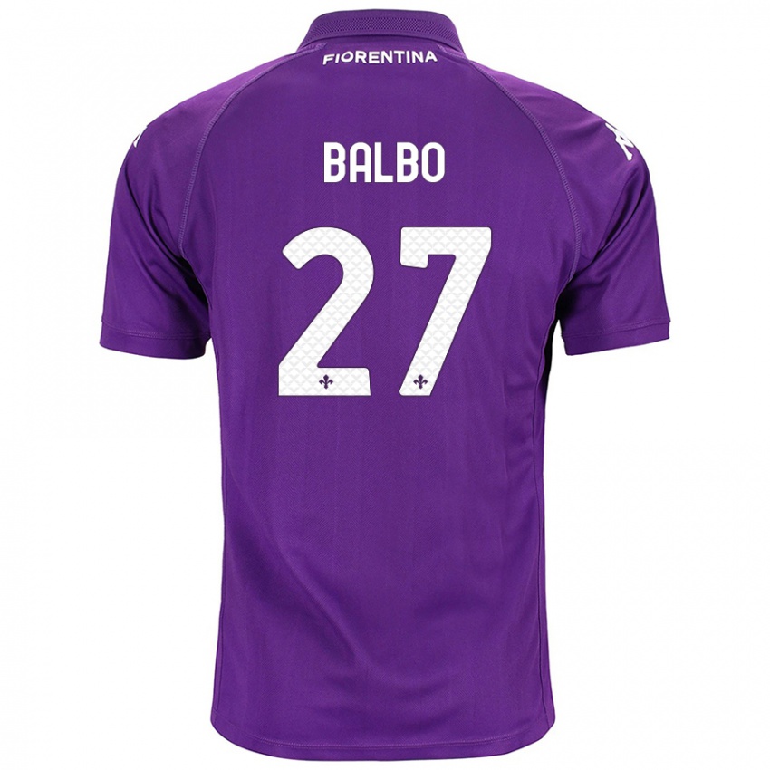 Miesten Luis Balbo #27 Violetti Kotipaita 2024/25 Lyhythihainen Paita T-Paita