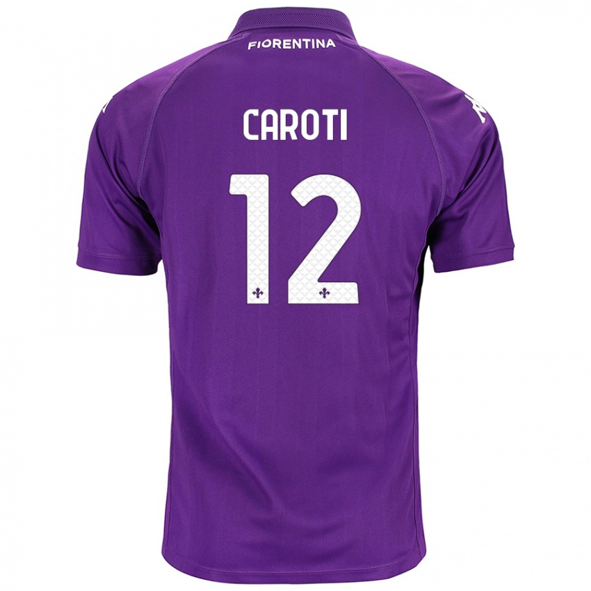 Miesten Filippo Caroti #12 Violetti Kotipaita 2024/25 Lyhythihainen Paita T-Paita