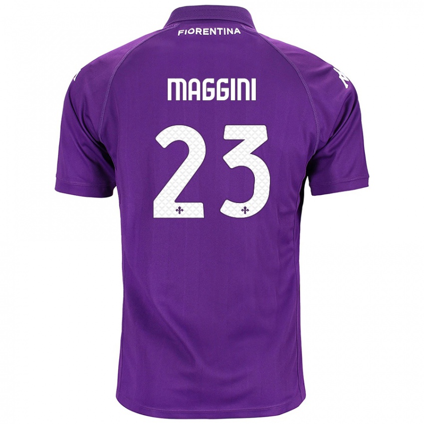 Miesten Filippo Maggini #23 Violetti Kotipaita 2024/25 Lyhythihainen Paita T-Paita