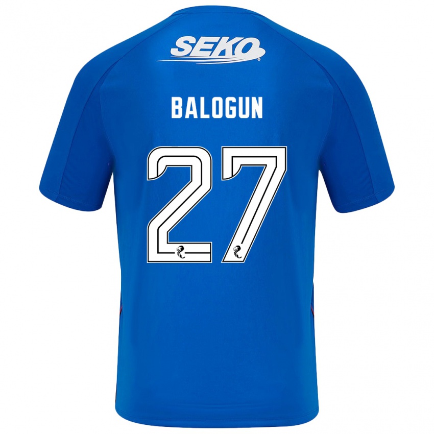 Miesten Leon Balogun #27 Tummansininen Kotipaita 2024/25 Lyhythihainen Paita T-Paita