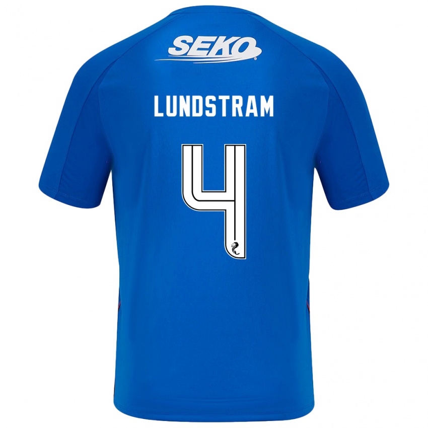 Miesten John Lundstram #4 Tummansininen Kotipaita 2024/25 Lyhythihainen Paita T-Paita