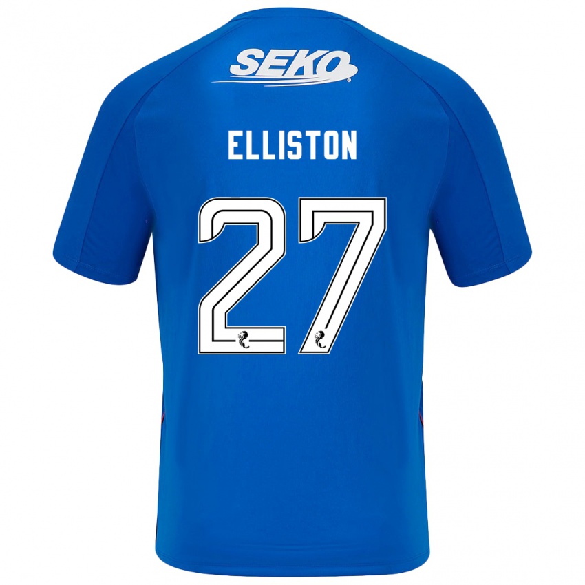 Miesten Maddie Elliston #27 Tummansininen Kotipaita 2024/25 Lyhythihainen Paita T-Paita