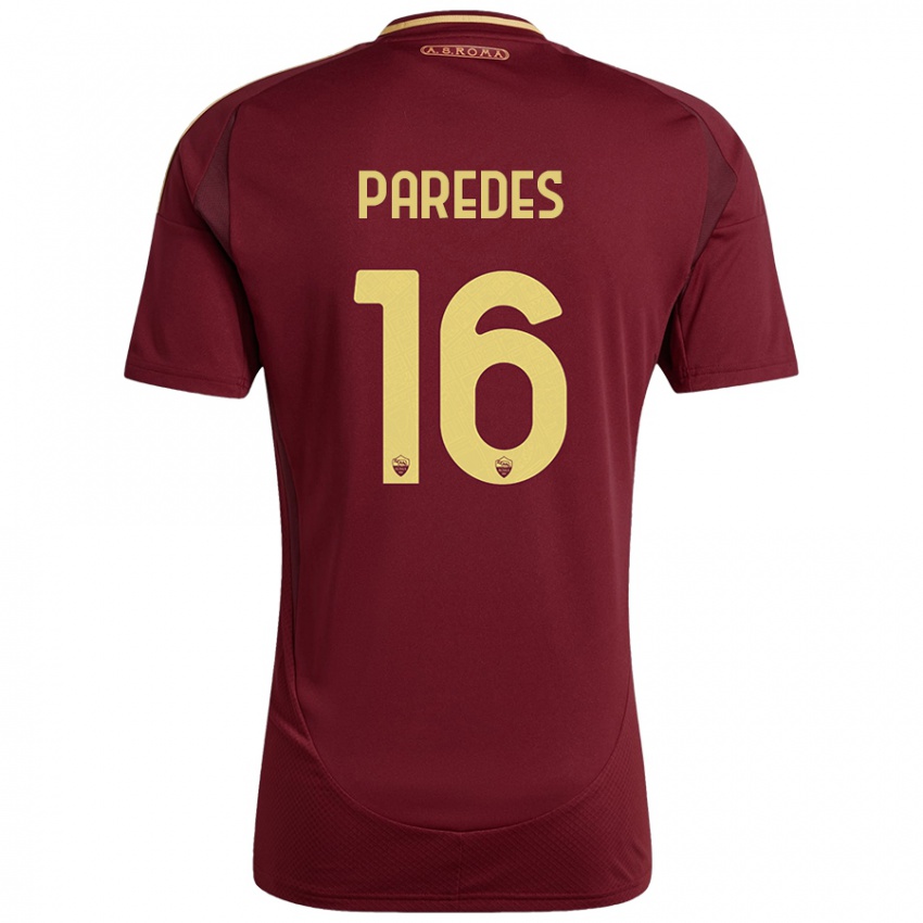 Miesten Leandro Paredes #16 Punainen Ruskea Kulta Kotipaita 2024/25 Lyhythihainen Paita T-Paita