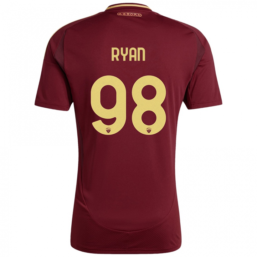 Miesten Mathew Ryan #98 Punainen Ruskea Kulta Kotipaita 2024/25 Lyhythihainen Paita T-Paita