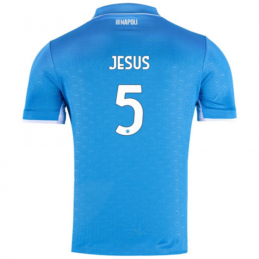 Miesten Juan Jesus #5 Taivaansininen Kotipaita 2024/25 Lyhythihainen Paita T-Paita