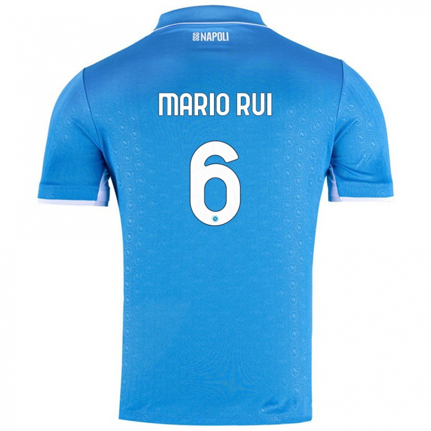 Miesten Mario Rui #6 Taivaansininen Kotipaita 2024/25 Lyhythihainen Paita T-Paita