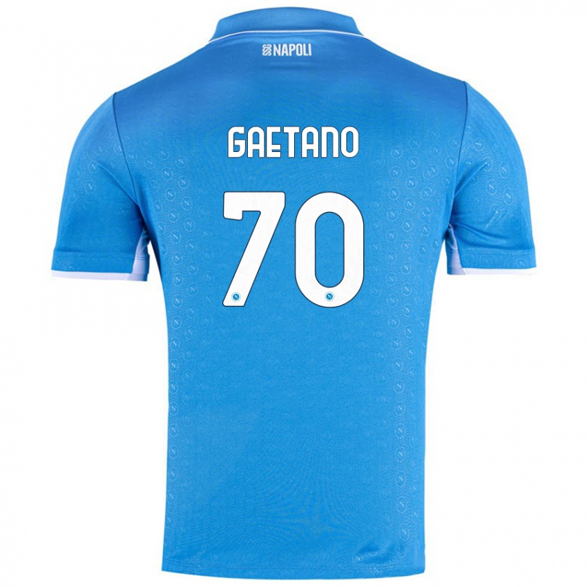 Miesten Gianluca Gaetano #70 Taivaansininen Kotipaita 2024/25 Lyhythihainen Paita T-Paita