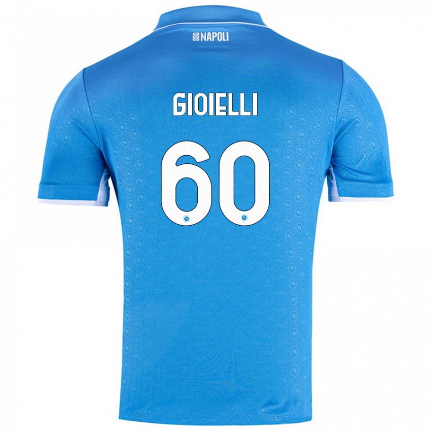 Miesten Francesco Gioielli #60 Taivaansininen Kotipaita 2024/25 Lyhythihainen Paita T-Paita