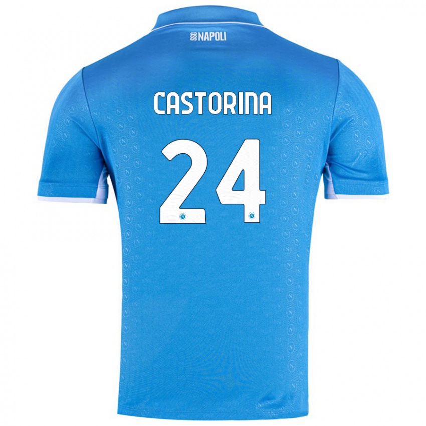 Miesten Alessandro Castorina #24 Taivaansininen Kotipaita 2024/25 Lyhythihainen Paita T-Paita