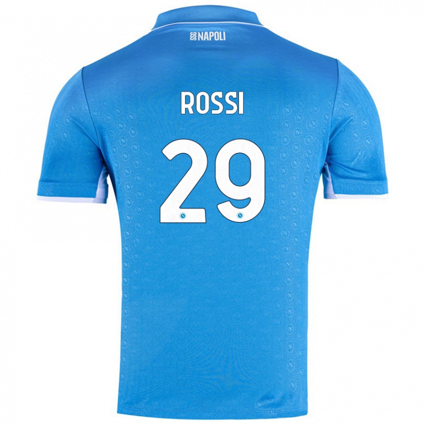 Miesten Francesco Rossi #29 Taivaansininen Kotipaita 2024/25 Lyhythihainen Paita T-Paita