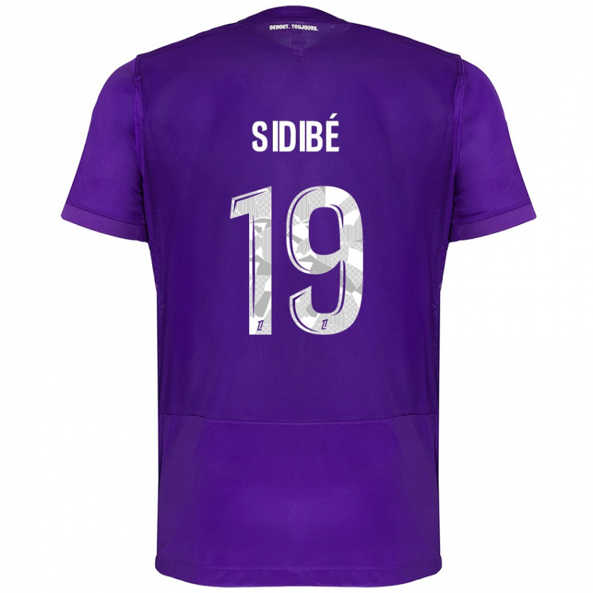 Miesten Djibril Sidibé #19 Violetti Valkoinen Kotipaita 2024/25 Lyhythihainen Paita T-Paita