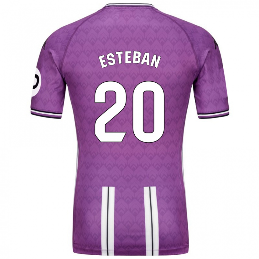 Miesten Sergio Esteban #20 Violetti Valkoinen Kotipaita 2024/25 Lyhythihainen Paita T-Paita