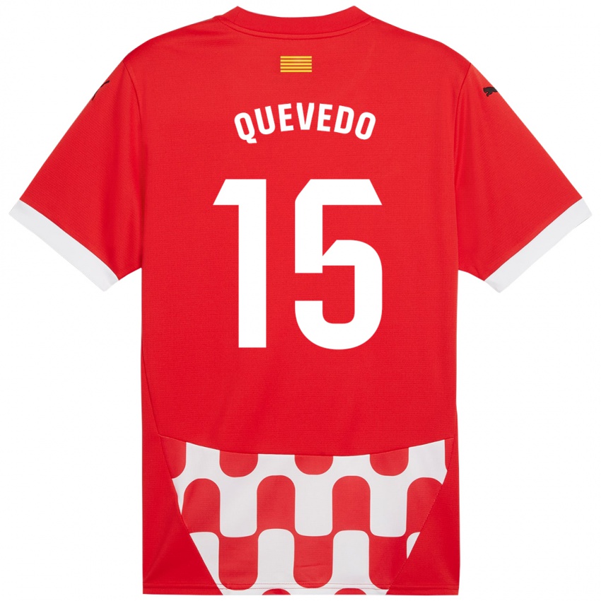 Miesten Erik Quevedo #15 Punainen Valkoinen Kotipaita 2024/25 Lyhythihainen Paita T-Paita