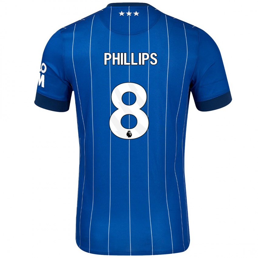 Miesten Kalvin Phillips #8 Tummansininen Kotipaita 2024/25 Lyhythihainen Paita T-Paita