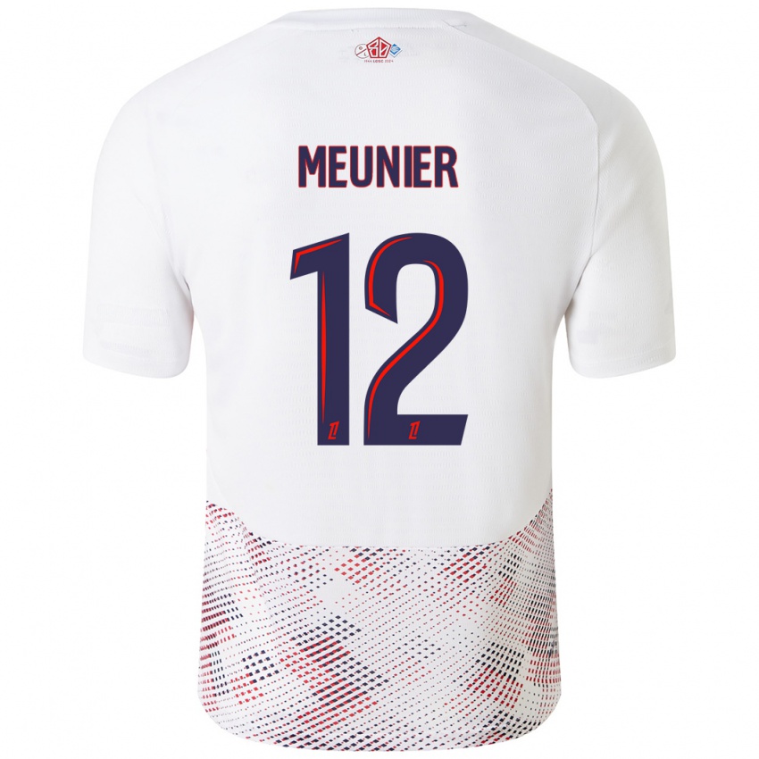 Miesten Thomas Meunier #12 Valkoinen Royal Blue Vieraspaita 2024/25 Lyhythihainen Paita T-Paita