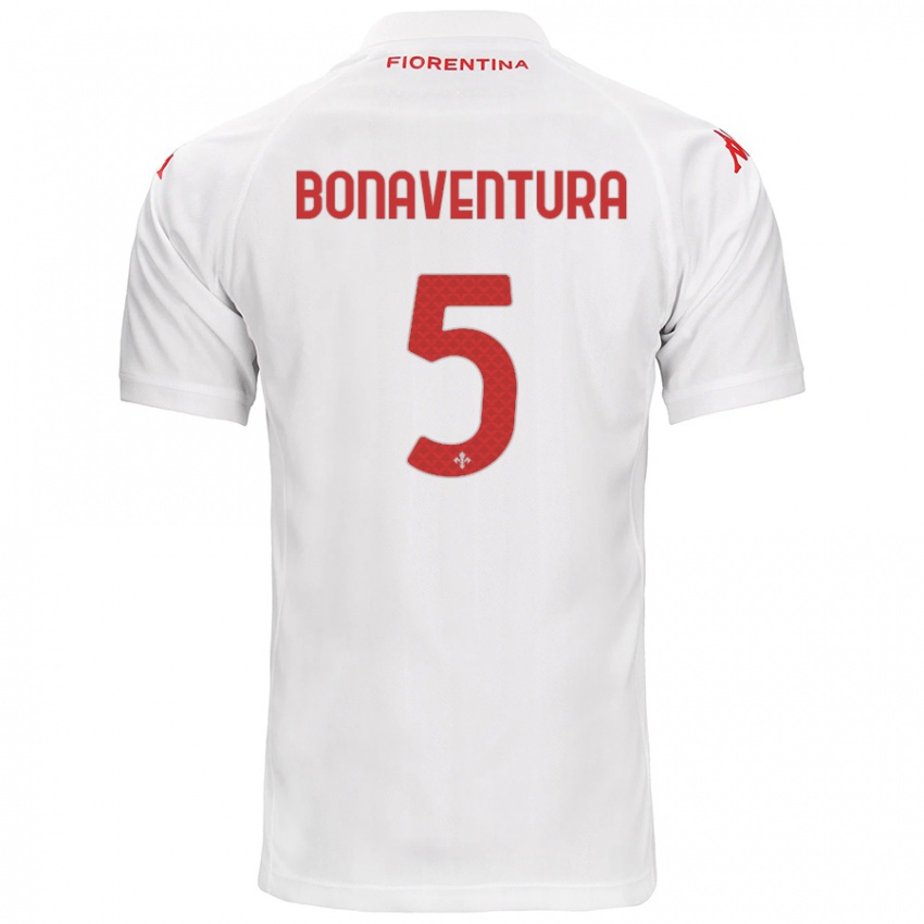 Miesten Giacomo Bonaventura #5 Valkoinen Vieraspaita 2024/25 Lyhythihainen Paita T-Paita