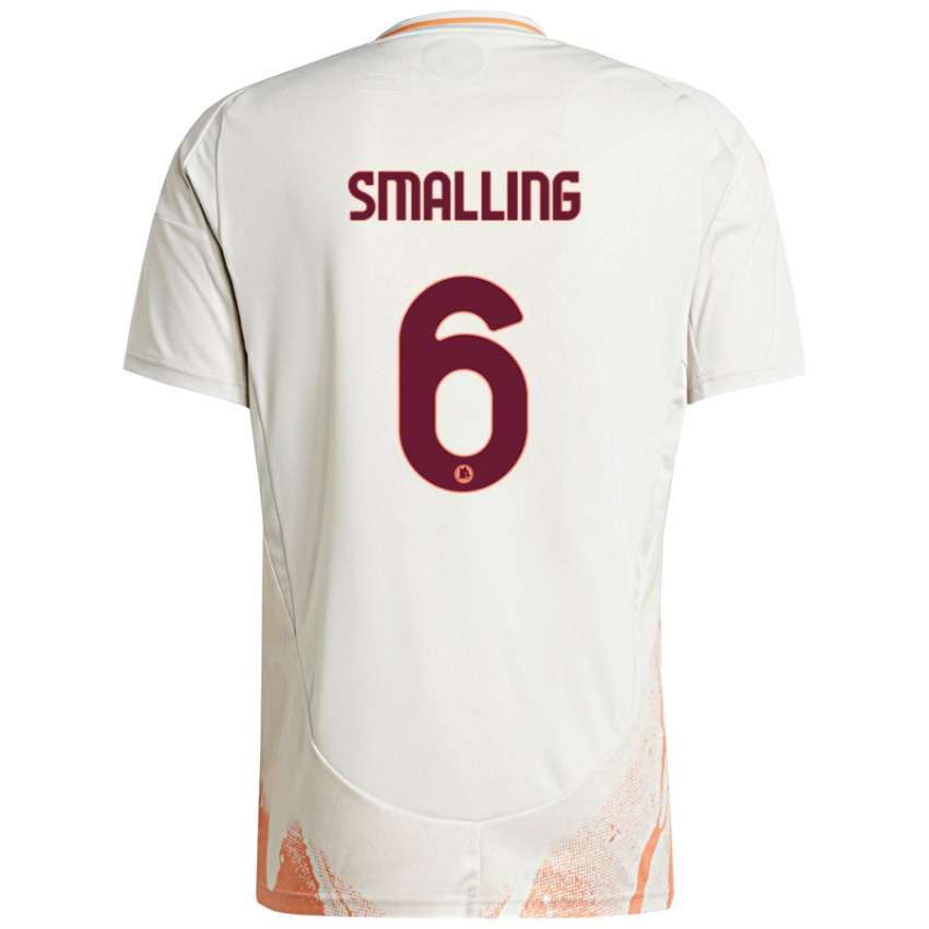 Miesten Chris Smalling #6 Kermanvalkoinen Oranssi Vieraspaita 2024/25 Lyhythihainen Paita T-Paita