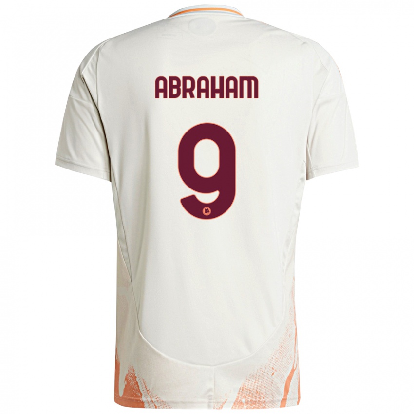 Miesten Tammy Abraham #9 Kermanvalkoinen Oranssi Vieraspaita 2024/25 Lyhythihainen Paita T-Paita