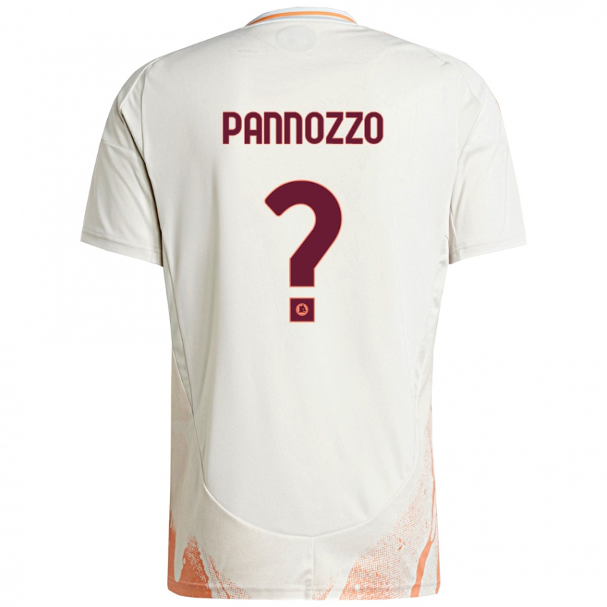 Miesten Nicolò Pannozzo #0 Kermanvalkoinen Oranssi Vieraspaita 2024/25 Lyhythihainen Paita T-Paita