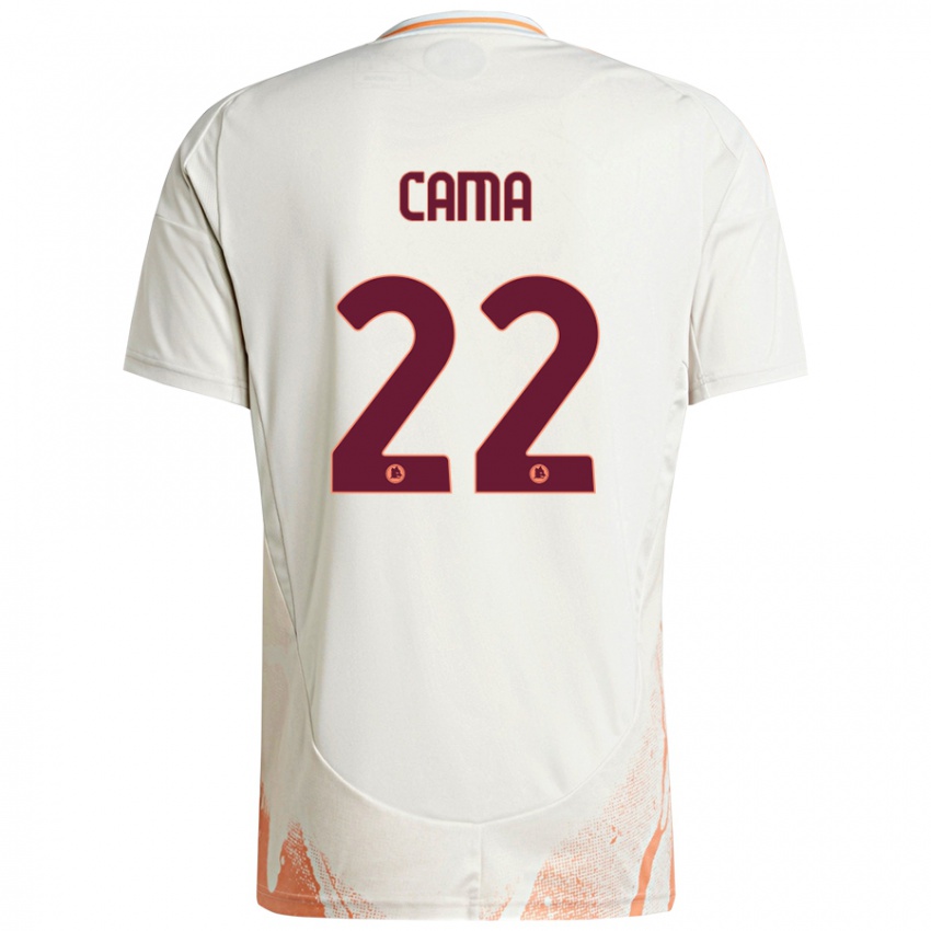 Miesten Cristian Cama #22 Kermanvalkoinen Oranssi Vieraspaita 2024/25 Lyhythihainen Paita T-Paita