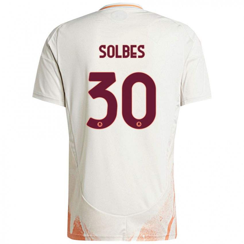 Miesten Ricardo Solbes #30 Kermanvalkoinen Oranssi Vieraspaita 2024/25 Lyhythihainen Paita T-Paita