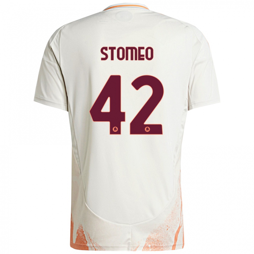 Miesten Giorgio Stomeo #42 Kermanvalkoinen Oranssi Vieraspaita 2024/25 Lyhythihainen Paita T-Paita