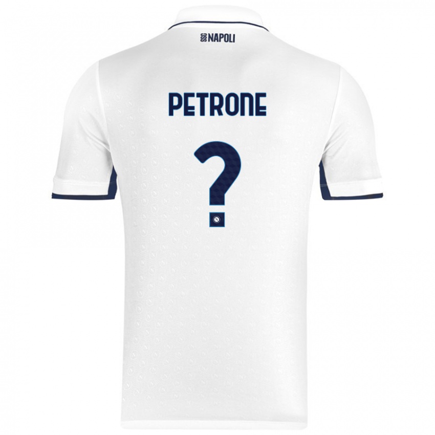 Miesten Andrea Petrone #0 Valkoinen Royal Blue Vieraspaita 2024/25 Lyhythihainen Paita T-Paita