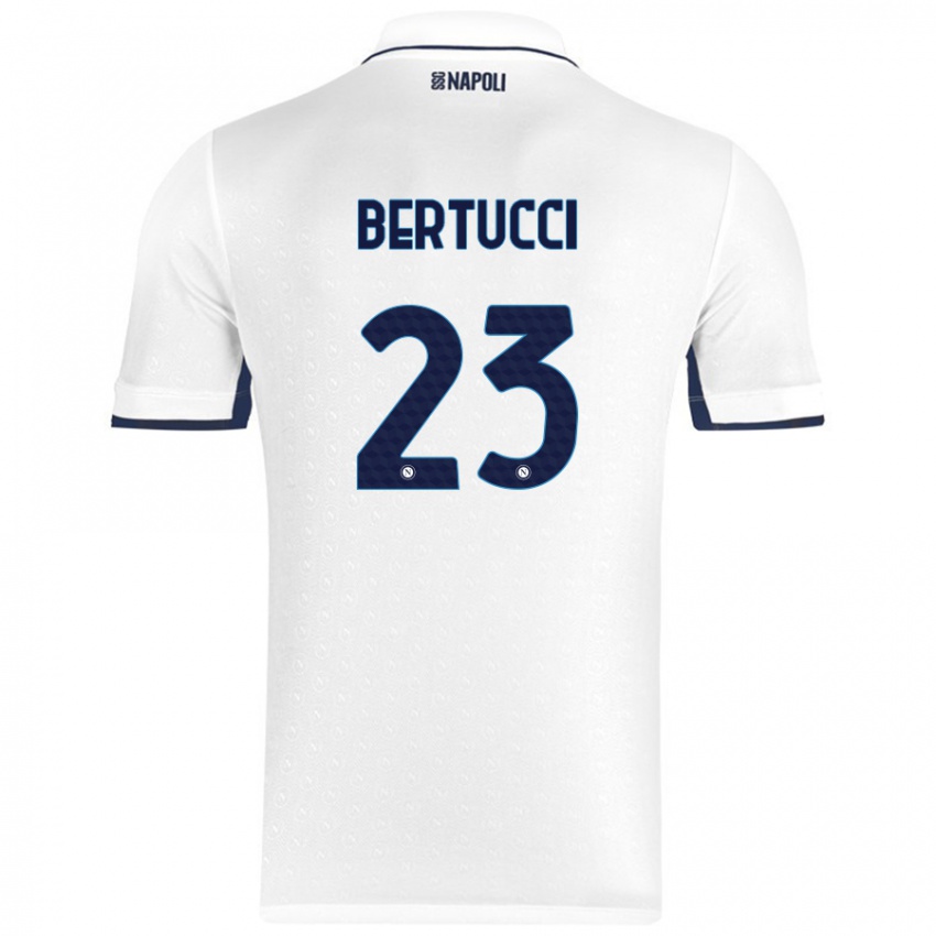 Miesten Sofia Bertucci #23 Valkoinen Royal Blue Vieraspaita 2024/25 Lyhythihainen Paita T-Paita