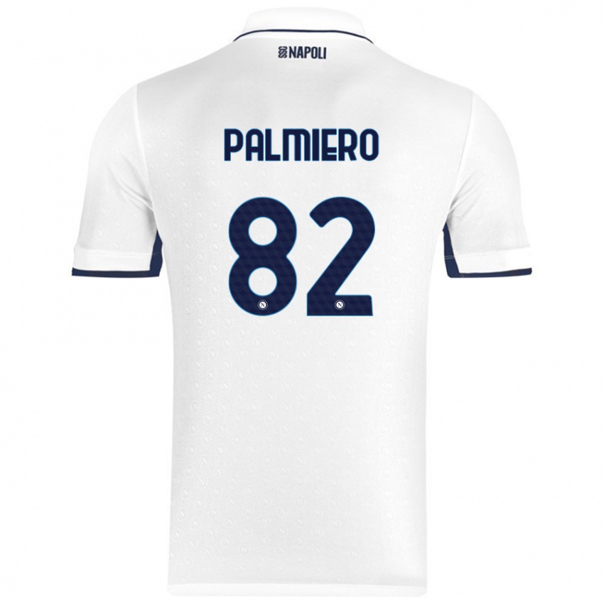 Miesten Luca Palmiero #82 Valkoinen Royal Blue Vieraspaita 2024/25 Lyhythihainen Paita T-Paita