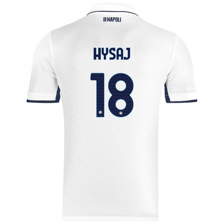 Miesten Daniel Hysaj #18 Valkoinen Royal Blue Vieraspaita 2024/25 Lyhythihainen Paita T-Paita