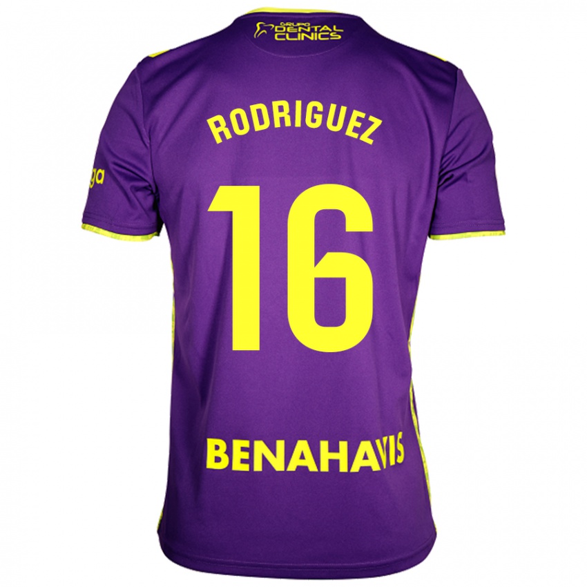 Miesten Genaro Rodríguez #16 Violetti Keltainen Vieraspaita 2024/25 Lyhythihainen Paita T-Paita